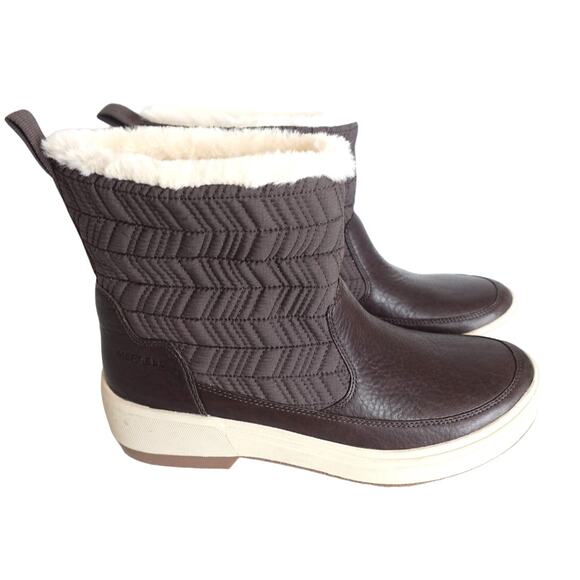 Merrell Haven Bluff Polar Brown Waterproof Booties size 10 - Picture 2 of 9